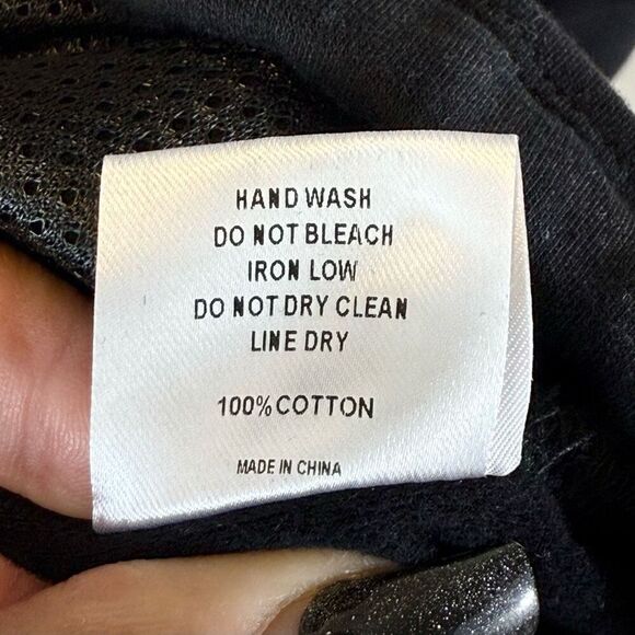 NWOT Danielle Guizio Pullover Hoodie Sweatshirt Women's Mini Black Dress M - Picture 8 of 12